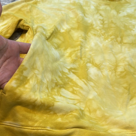 All in motion | Tie Dye Sweatshirt w/ Pockets & Thumbholes in Yellow Size XXL - Picture 6 of 10